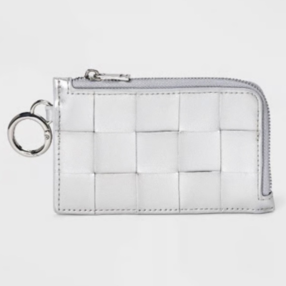 L-Zip Card Case - A New Day™ Silver: Shell, Solid Pattern, Zip Closure - Picture 6 of 8